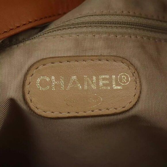 CHANEL Chain Tote Bag Leather Brown CC Auth - Picture 5 of 16
